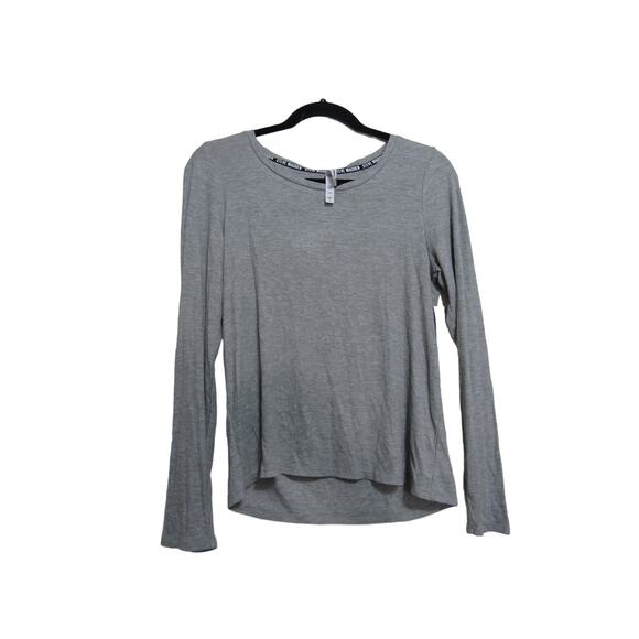 Steve Madden Gray Rib Knit Top Womens sz S Rayon Mininalist Neutral Streetwear - Picture 1 of 6